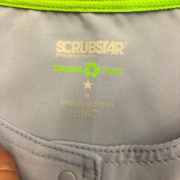 Scrubstar long sleeve snap front scrub jacket - Picture 2 of 6
